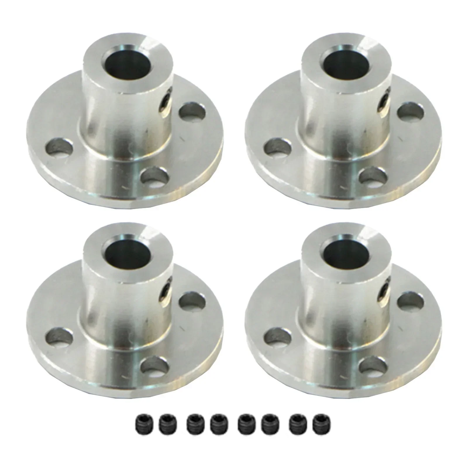 Screws Flange Coupling Motor Guide Power Tools Shaft Coupling 4pcs 6mm Inner Diameter Flange Couplings Practical