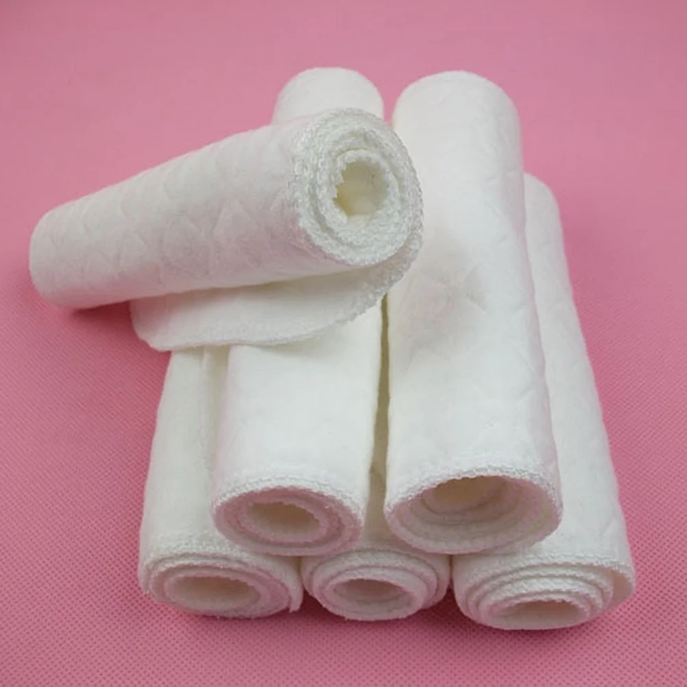 10 قطع حفاضات أطفال من ثلاث طبقات حفاضات قطنية قابلة للغسل وقابلة للتنفس وسادة تغيير الحفاضات المحمولة للرضع تستخدم حفاضات قطنية للرضع #6