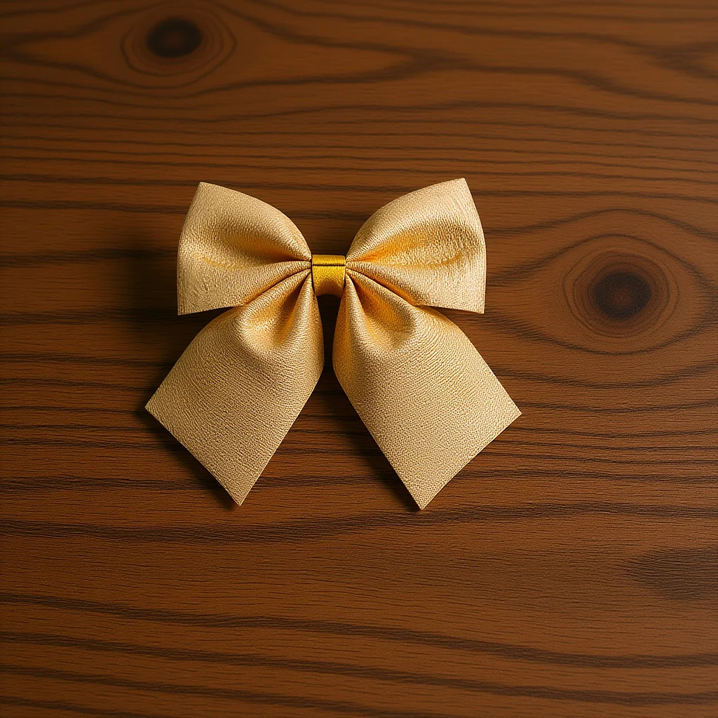 

12Pcs Golden Bow Christmas Ornament Satin Ribbon Bowknot Hanging Decorations for Christmas Tree Festive Xmas Decor Sweet and