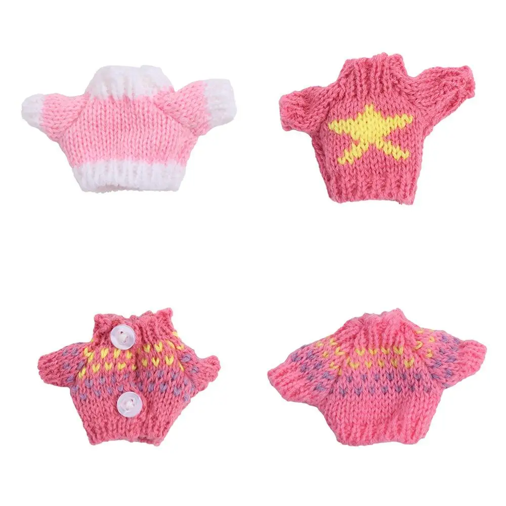 Vêtements de poupée en peluche Style de noël, pull blanc/rouge/vert, vêtements de poupée mignons BJD 10cm Mini pour poupée Bjd de 16cm/17cm