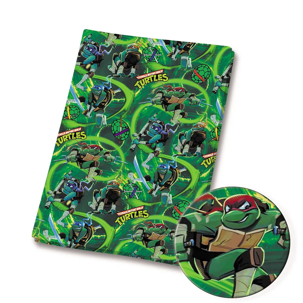 Tecido dos desenhos animados quente diy140 * 50cm costura artesanal retalhos acolchoado vestido de bebê casa folha tecido impresso costura crianças