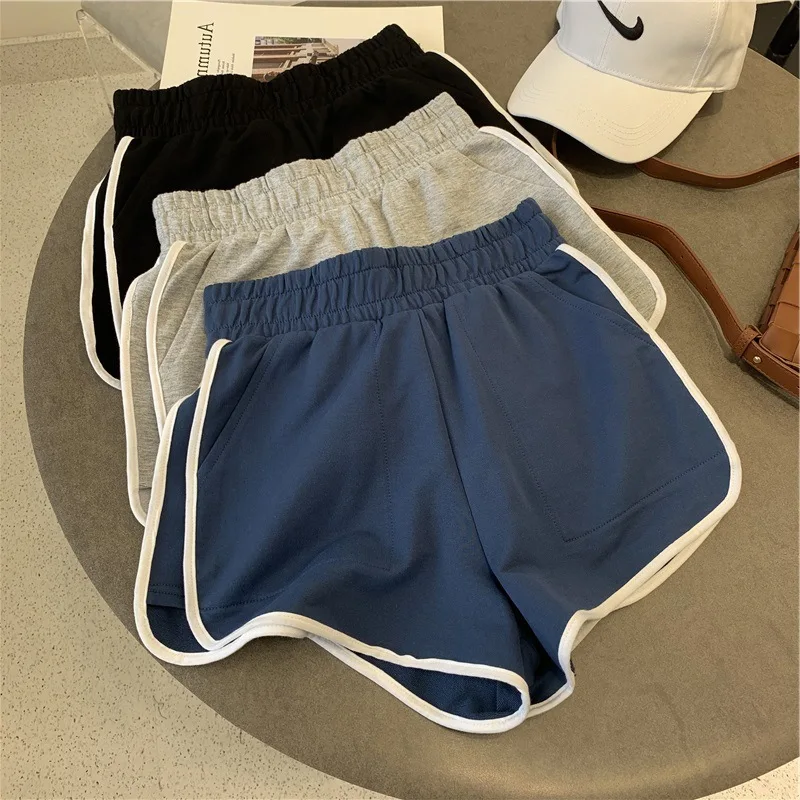 Classic Side Striped Sports Shorts Women With A-Line White Edge Slimming And Loose Fitting Running, Casual Home, Versatile Hot