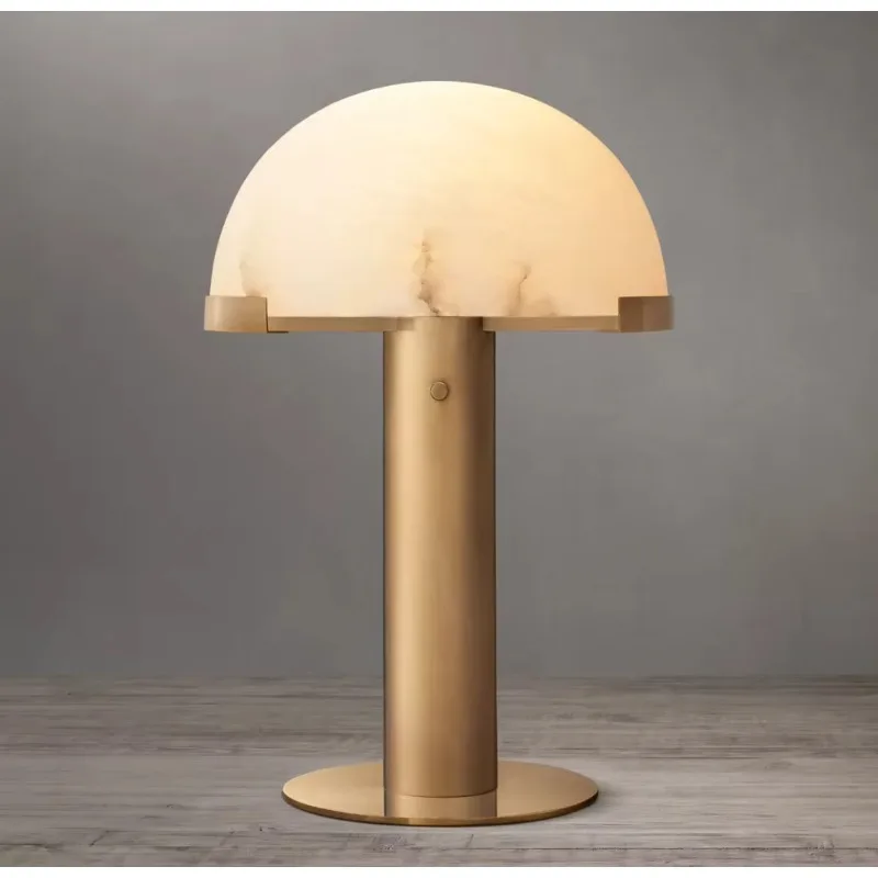 Modern luxury Spanish natural marble table lamp decoration creative alabaster table lamp living room bedroom bedside