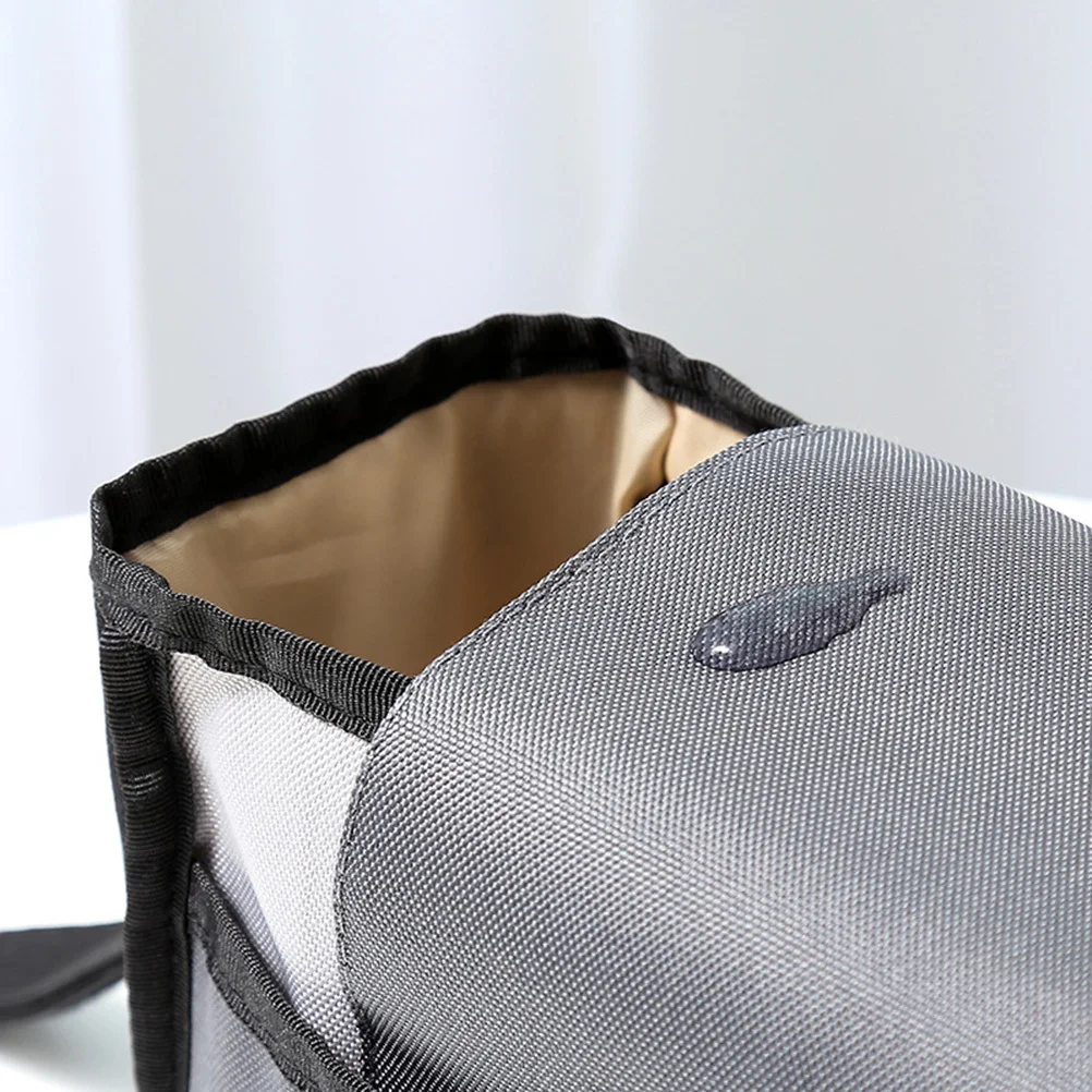 Waterproof Baby Stroller Organizer Bag Large Capacity Hanging Storage for Diapers Milk Bottle Tissue Cup Holder Pocket Black