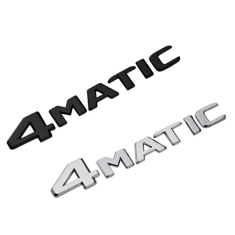 1 Pcs 3D ABS 4MATIC Trunk Chrome Matte Black Emblem Badge Car Stickers For Mercedes Benz A B C E G S ML SL CL GLA CLA Class