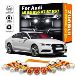 ZUORUI Canbus LED Interior Map Dome Trunk Door Light Kit For Audi A5 S5 RS5 A7 S7 RS7 Car Accessories Reading Bulbs No Error