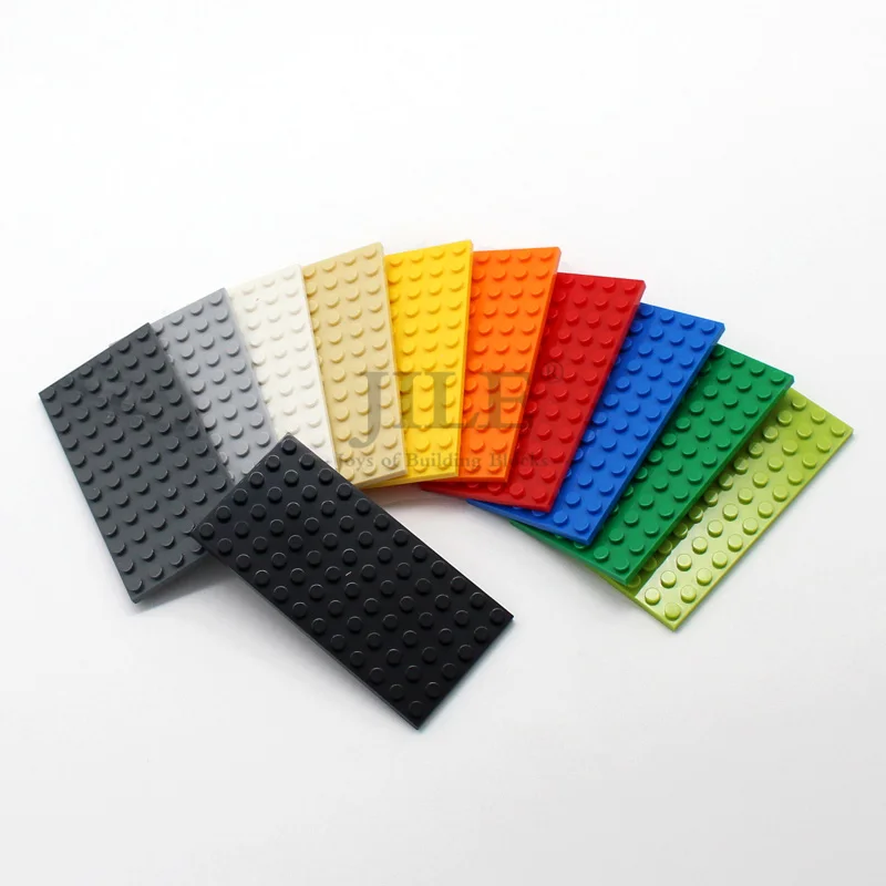 6pcs MOC Plate 6x12 Thin Figures Bricks DIY Building Blocks Creative Size Compatible with 3028 Assembles Particles Toys Gifts