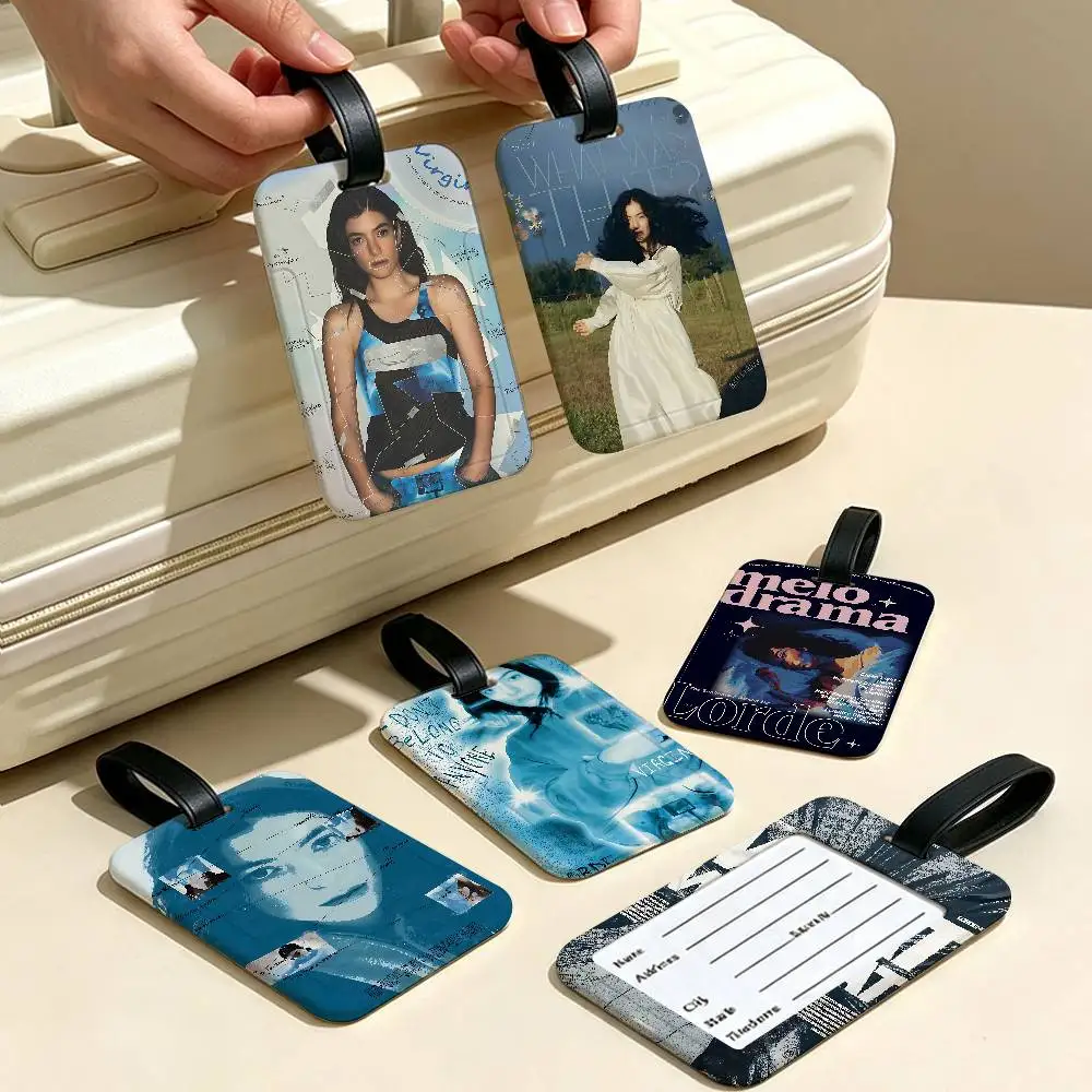 L-Lorde Fourth Album Virgin PVC Anti lost Luggage Identifier Tag Removable Information Card Holder Travel Baggage Tag