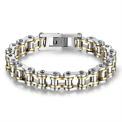 4 color Punk Rock 316L Stainless Steel Biker Mens Bracelet Link Chain Motorcycle Bike Bicycle Chain Bracelets Bangles Jewelry