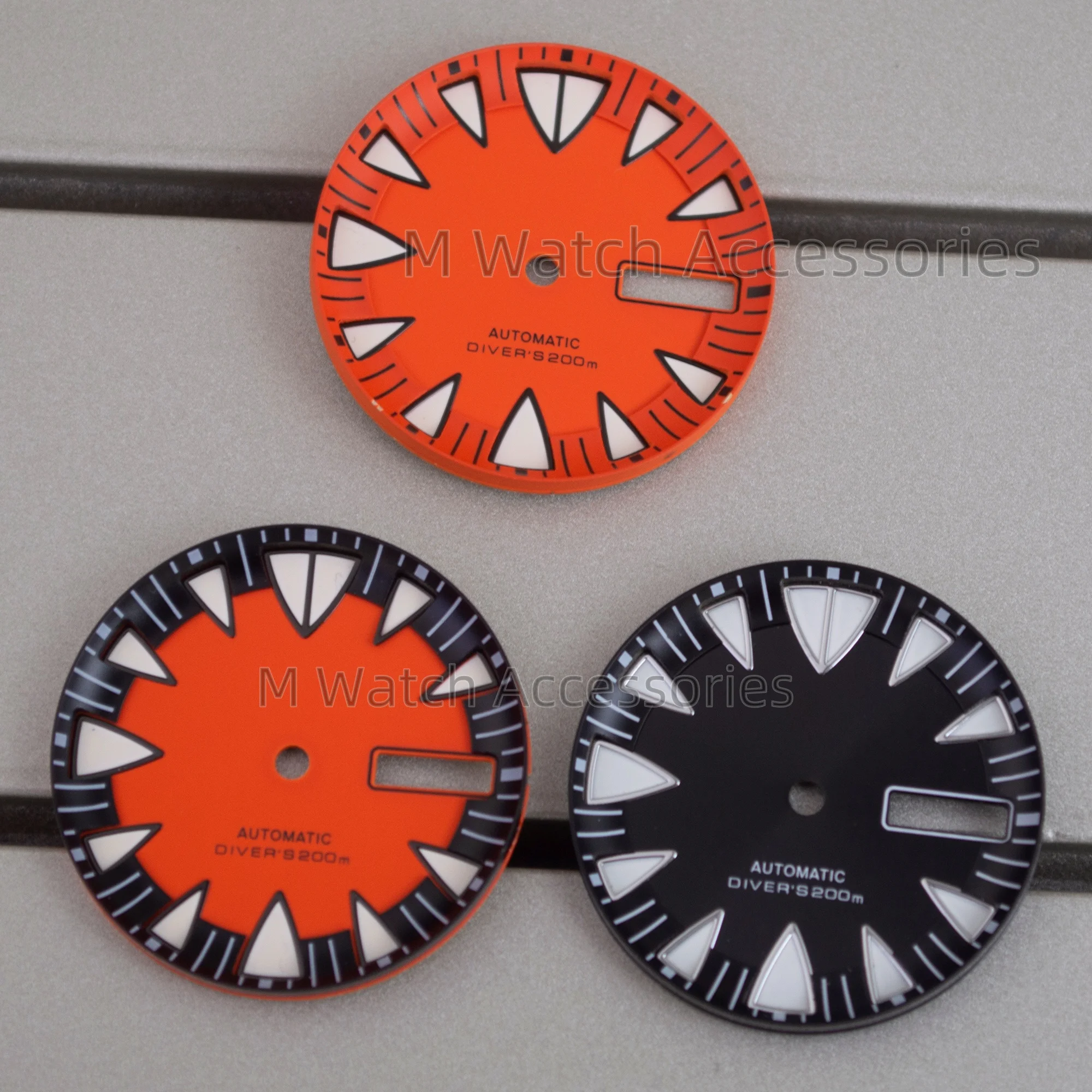 

28.5mm NH36 Watch Dial Hands Face Monster Style Green Luminous Face Pointers for NH36A 4R36 Movement Watch Mod Accessories Dial