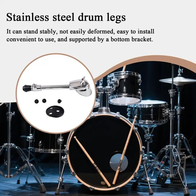 

Bass Drum Feet Anti-Skid Instrument Drum Spurs Legs Base Hardware Stand Portable Pedal Bracket For Beginners Professionals Music