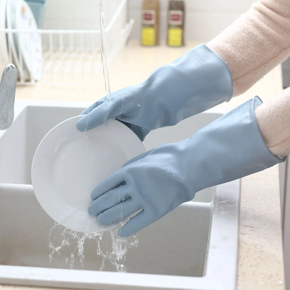 

Waterproof Housework Gloves for Cleaning Dishwashing Mittens Non Slip Kitchen Reusable Durable Gardening Laundry Pet Care Car