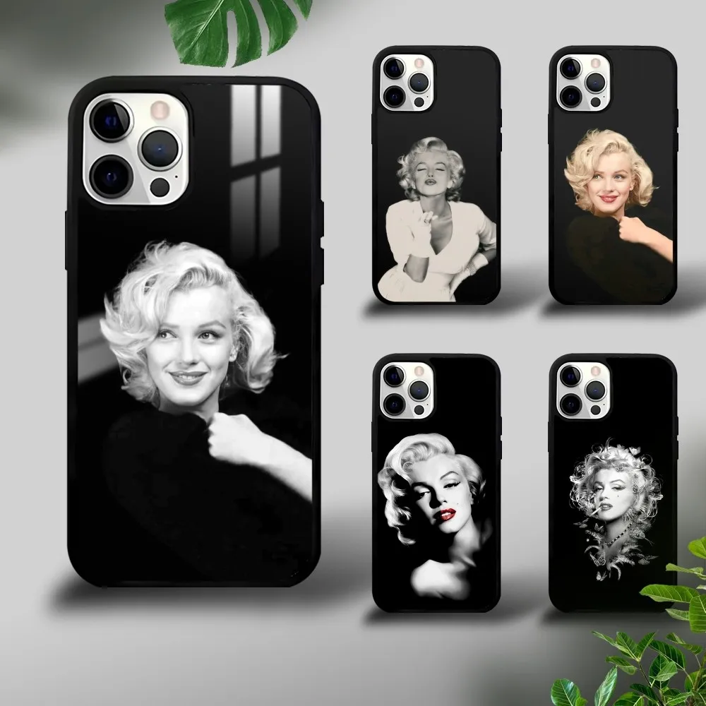 M-Marilyns M-Monroes Sexy Girl Phone Case For IPhone 16 15 14 13 12 11 Pro Xs Max Mini Plus Celulares Hard Funda