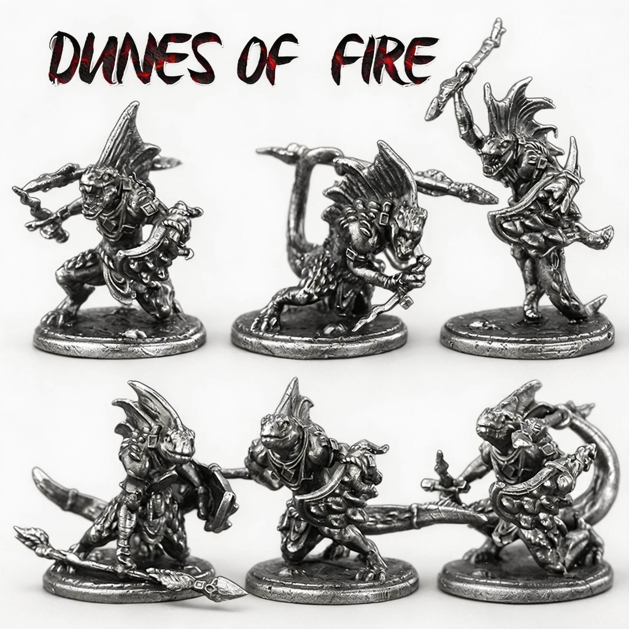 Metal Solid Lizard Soldier Miniature Fantasy Board Game Chess Model Desktop Decoration War Enthusiast Collectibles Men's Gifts