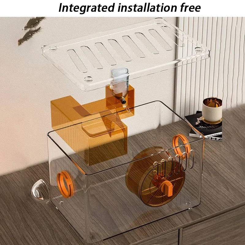 Hamster Cage Acrylic Luxury Villa Golden Bear Special Double Room Separate Oversized Cheap Bite-proof Feeding Box