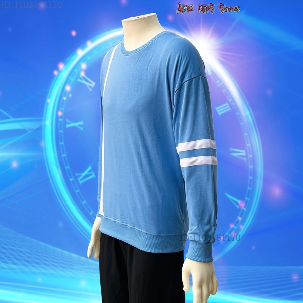 Anime Link Click Hikaru Yujin Lucas Lu Guang Cosplay Blue Pullover Costume Wig Halloween Expo Con Cosplay Outfit Suit Bridon New