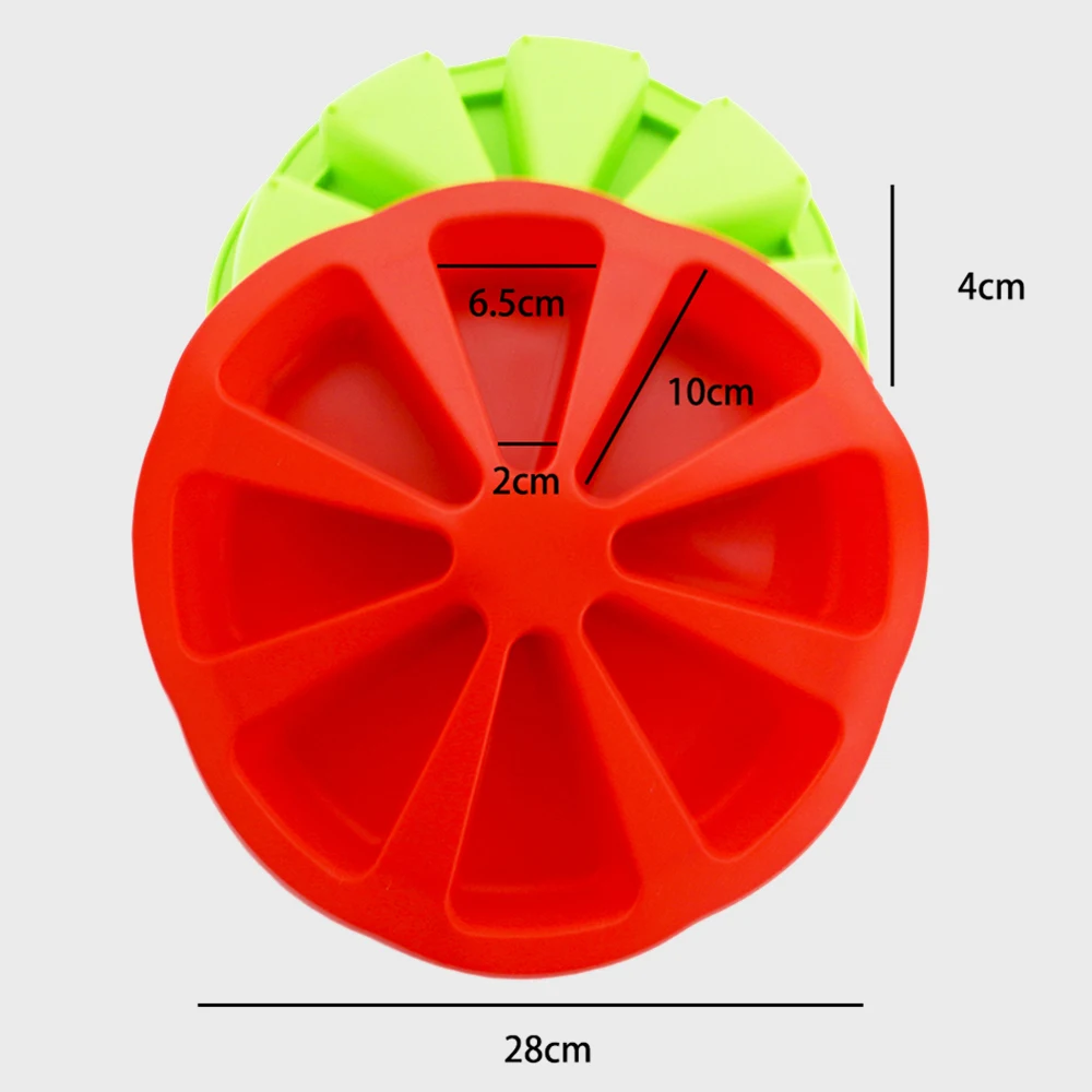 1PC circular silicone 8-grid cake mold for baking pastry pizza pot DIY soft and easy to peel high-temperature baking tray