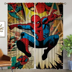 Tulle for Bedroom S-Spider-Mans Blackout Curtains for Camera Halloween Decoration Modern Living Room Curtains 2 Pieces Partition