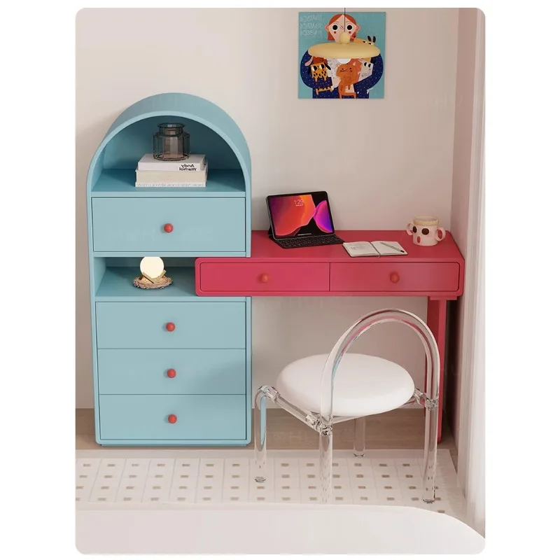 

Sea salt rose dresser bedroom dresser chest chest integrated dopamine makeup table furniture cream desk