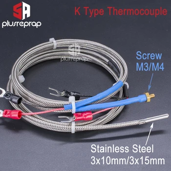 Sensori a termocoppia tipo K 3x10mm o 3x15mm per parti della temperatura della testina di stampa dell'estrusione della stampante 3D parti della stampante 3D