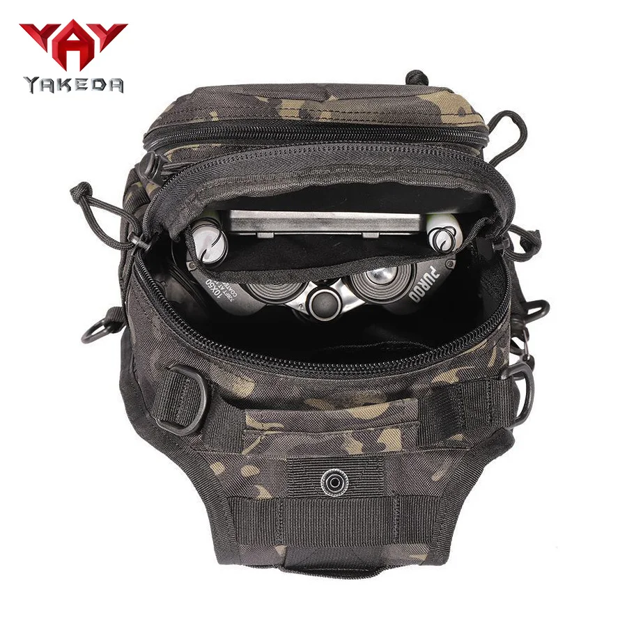 YAKEDA Bolsa de pecho táctica camuflaje cruzada diagonal compacta - imagen 3