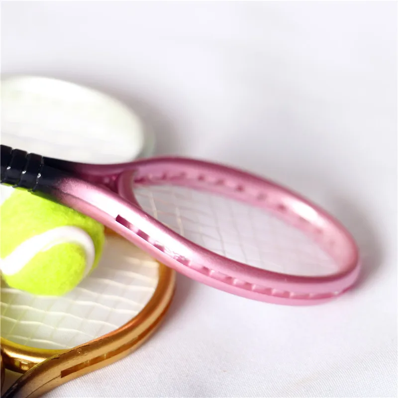 Simulation Dollhouse Tennis Racket Model Tennis Mini Sporting Goods Doll House Accessories Outdoor Recreation Pretend Play Toys
