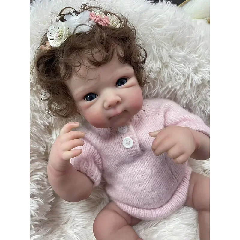 48CM Reborn Baby Bettie Full Silicone Body High Quality 3D Genesis Hand Painted Doll with Visible Vein Collectible Art Doll Gift