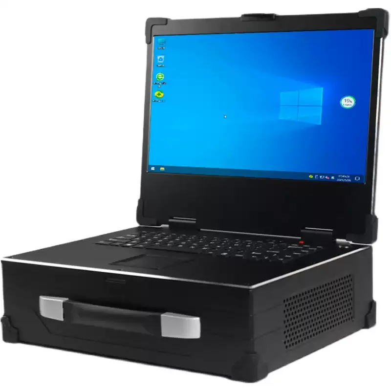 16.1 Inch Portable All-in-One Industrial Notebook Built-in Keyboard Touch Mouse  Case Monitor For Server Field Debugging Control