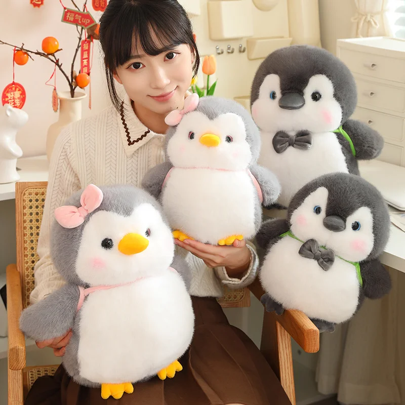 25/33cm Couple Penguin Plush Toys Wedding Dolls Stuffed Soft Animal Funny Pillow Creative Girlfriend Gifts New