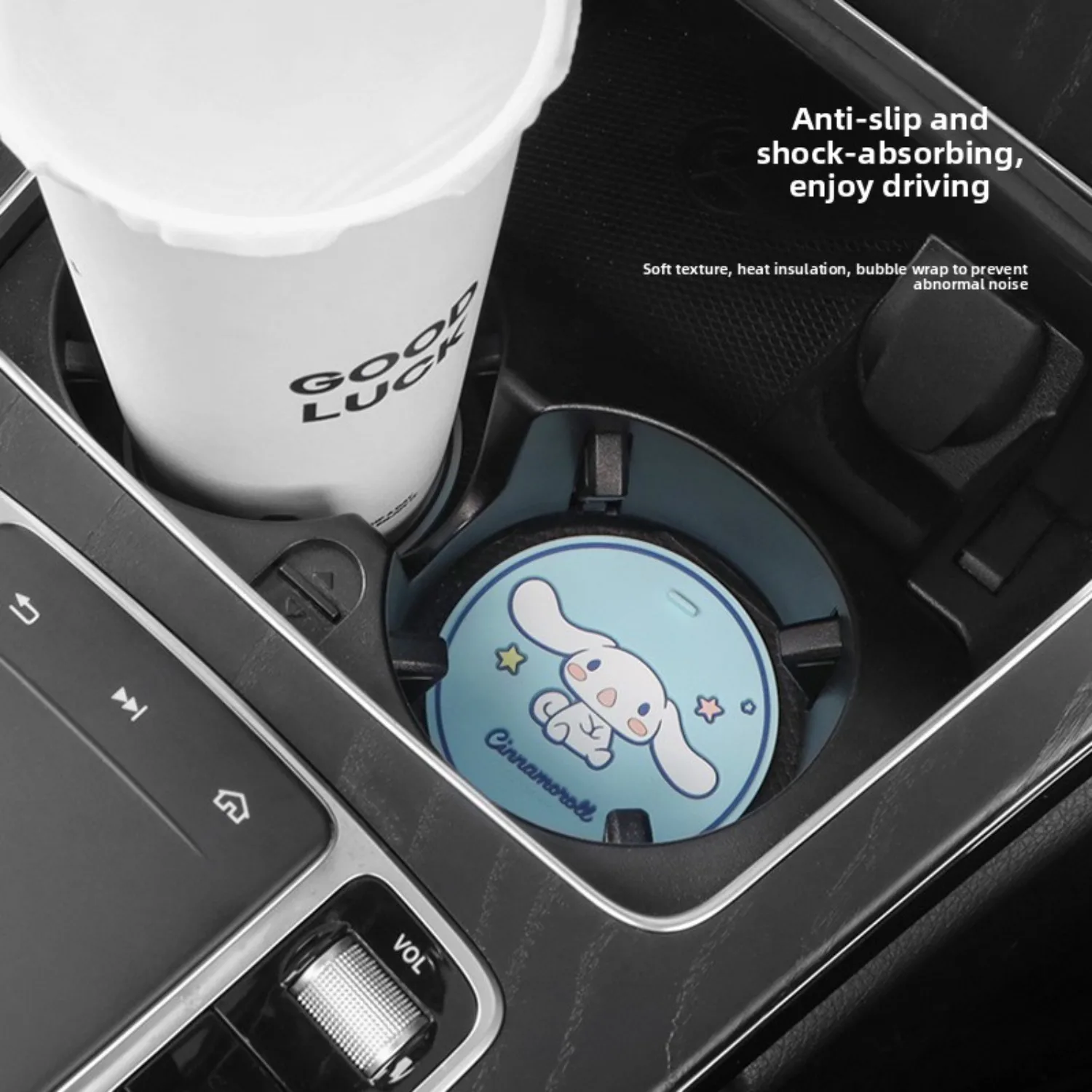 2Pcs Sanrio Melody Car Cup Holder Coaster Anti Slip Silicone Cup Mat Waterproof Auto Interior Accessories for Car SUV Truck view 4