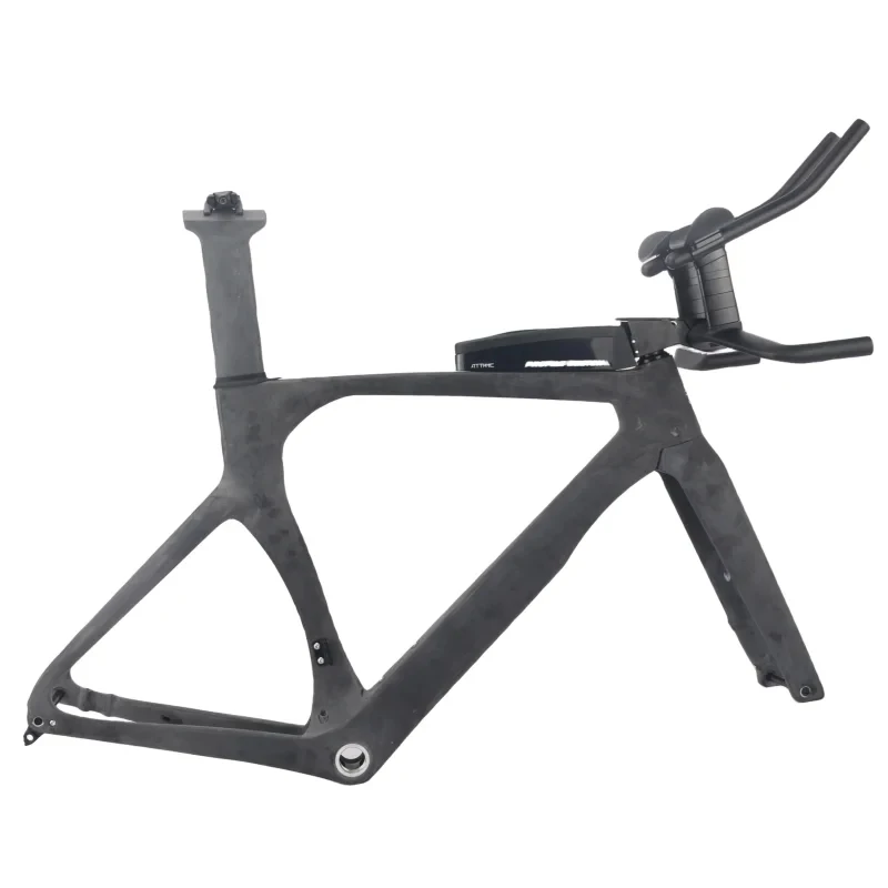 Winowsports 2024 New Carbon Triathlon Frameset Disc Brake Thru Axle 100*12-142*12mm With Aero TT Handlebar HB086 TT Bike Frame