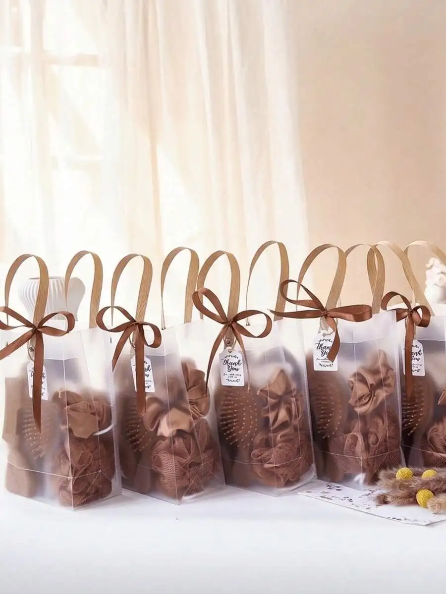 74 Pcs Wedding & Party Favor Supplies | Bridal Shower Gift Set | Includes Headbands,,Puff | Multi-Color