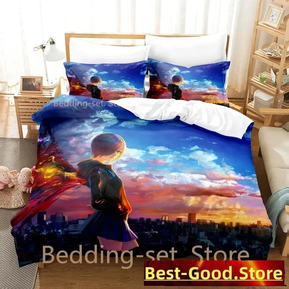 3D Cartoons Tokyo Ghoul Touka Kirishima Bedding Set Single Twin Full Queen King Size Bed Set Adult Kid Bedroom Duvet Cover Sets