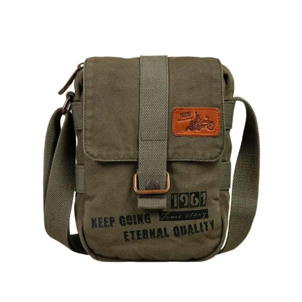 

Vintage Canvas Messenger Bag Small Crossbody Bag Mini Shoulder Bag for Men and Women Casual Travel Purse Bags Sling bag