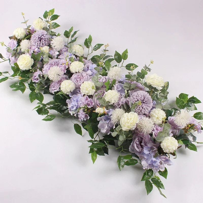 50/100cm Artificial Flower Row Arrangement Wedding Arch Decoration Flower Runner Party Scene Decor Road Leading Floral Wall image 3