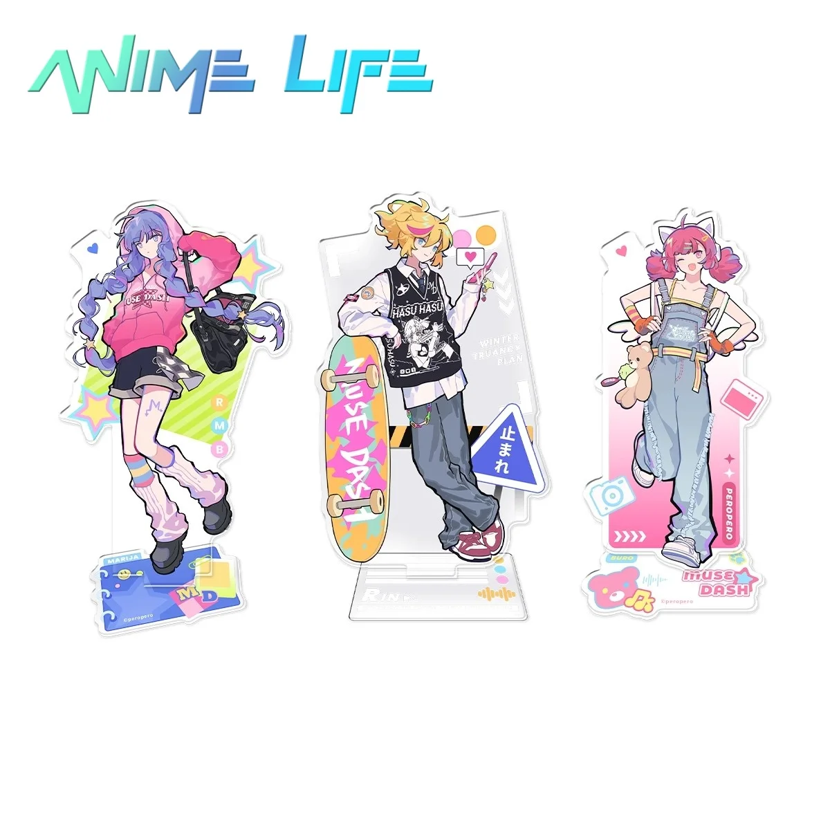 Official Game Muse Dash Buro Rin Marija Two-Sided Acrylic Stand Display Cosplay Original Friend Kids Gift