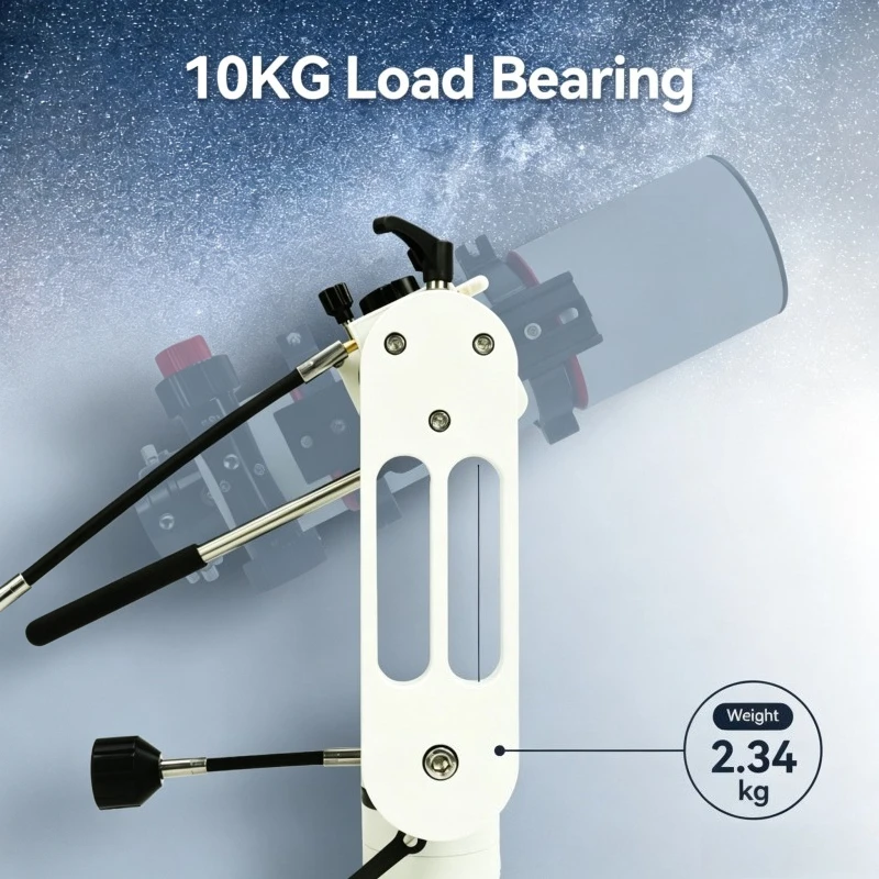 Astronomical Telescope Mount Micro Motion Alt Azimuth Bracket Load Bearing 10Kg 360 Degree Dial Dual Axis Worm Gear Structure