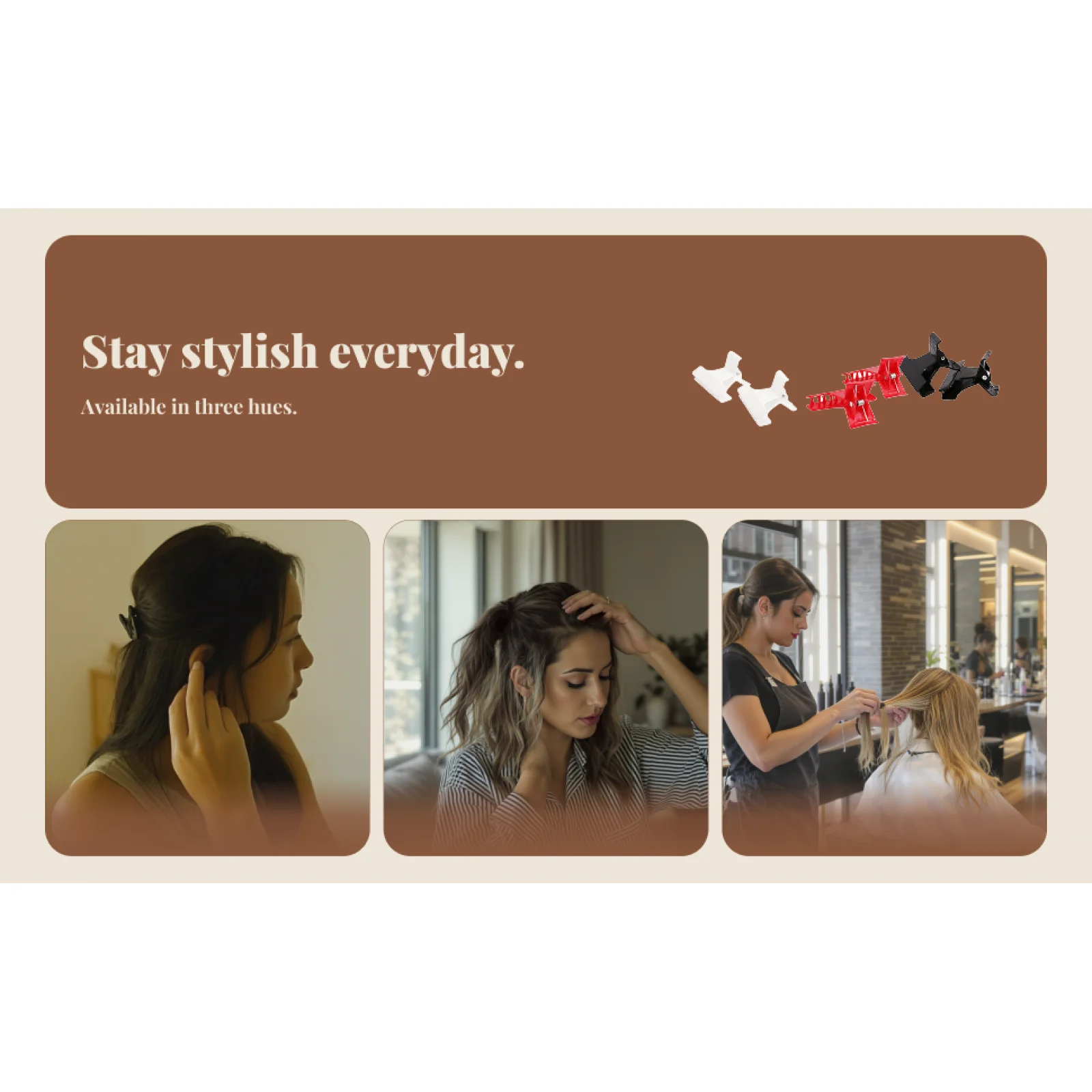 Pack of 6 Butterfly Hairdressing Hairdressers Clamp Salon Hair