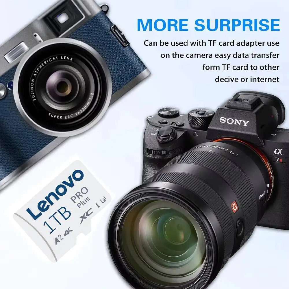 Lenovo High-Speed Memory Card for Nintendo Switch PS5 - 2TB 1TB 512GB 256GB 128GB Micro SD TF SD Card