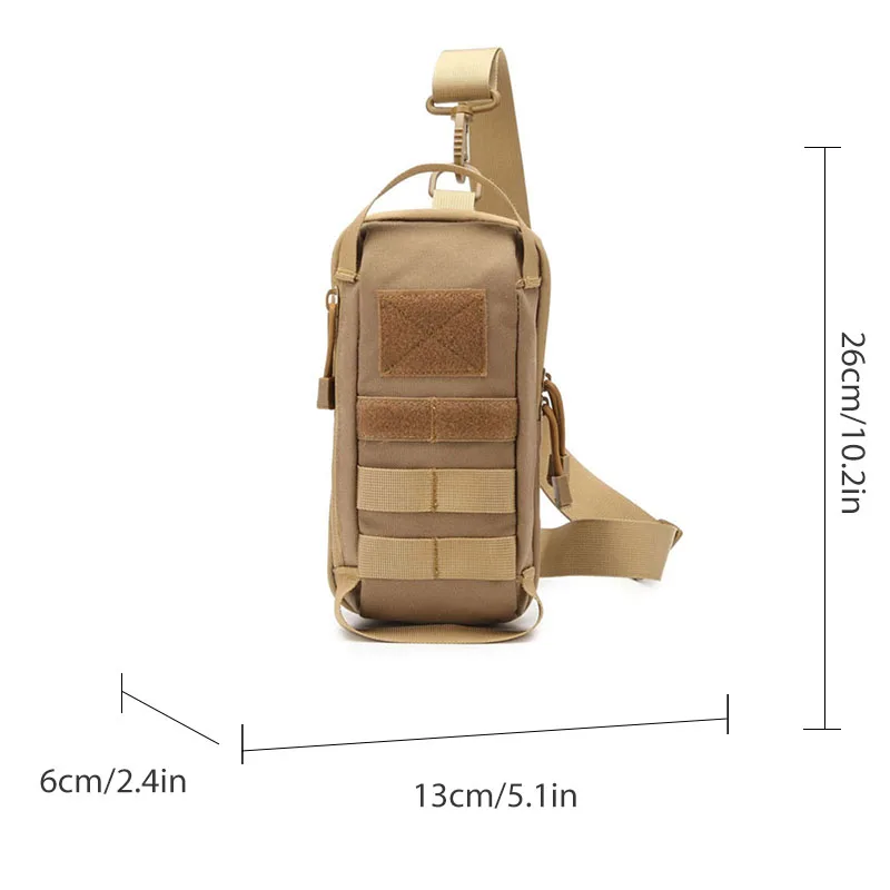 Men's Outdoor Nylon Camouflage Running Bag Multifunctional Water Proof Dual Purpose Chest Bag