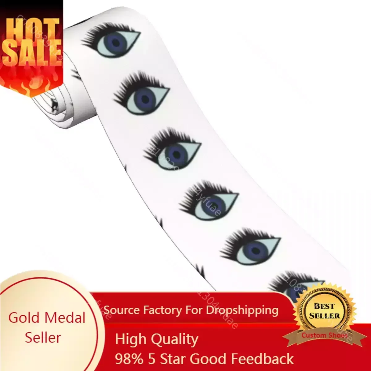 

Blue Eyes Tie Eye Watching Men Fashion Neck Ties Accessories Blouse Business 8CM