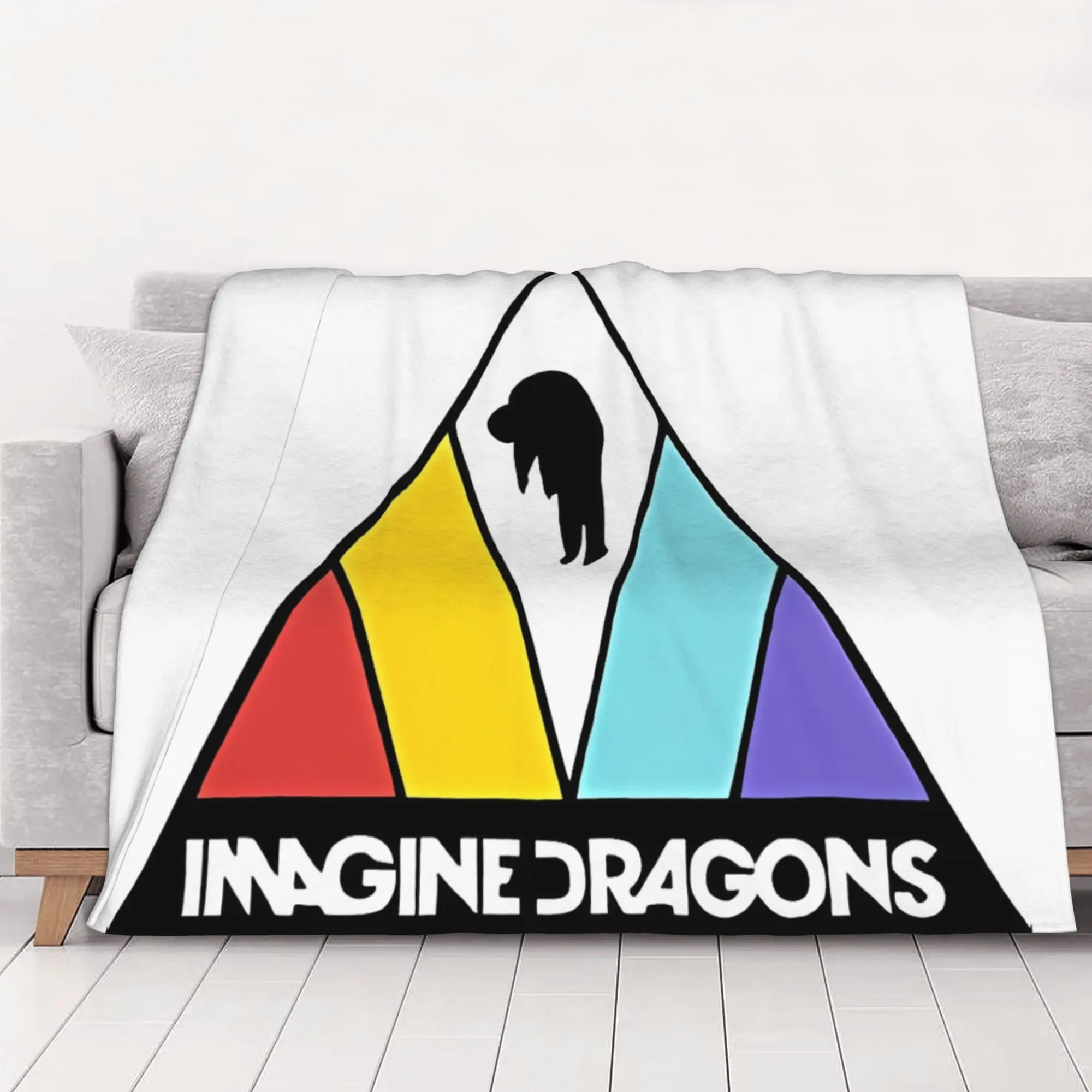 1PC home Cutecore Man Inside Black Triangle Imagine Dragons Blanket Super Cosy Plush Home Living Room Sofa halloween