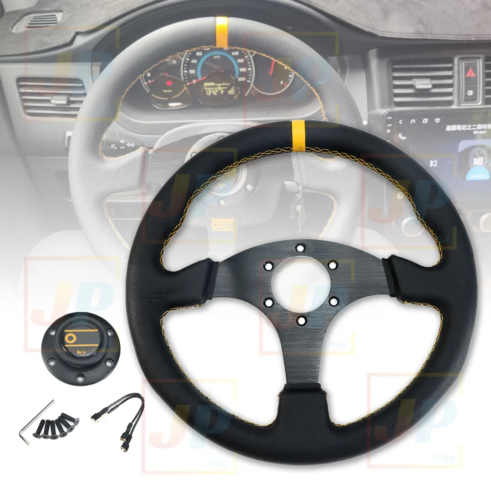 

Aluminum + PU 320 mm / 12.5" Drift Sport Steering Wheel Modification Universal