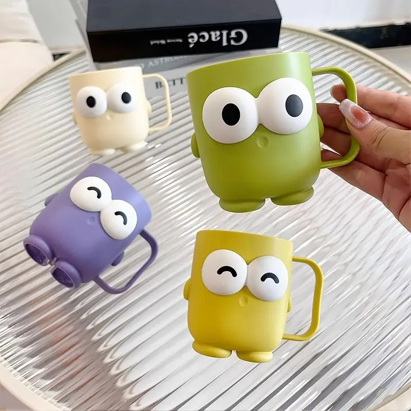 Mouthwash Cup Household Toothbrush Cup Washing Cup Cute Couple Student Dormitory Creative Handle Tooth Tooth Cylinder
