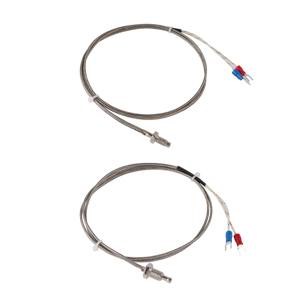 Thermocouple M6 threaded M8 thermal resistance temperature sensor temperature line probe K type E type 0.5M 1M 2M 3M