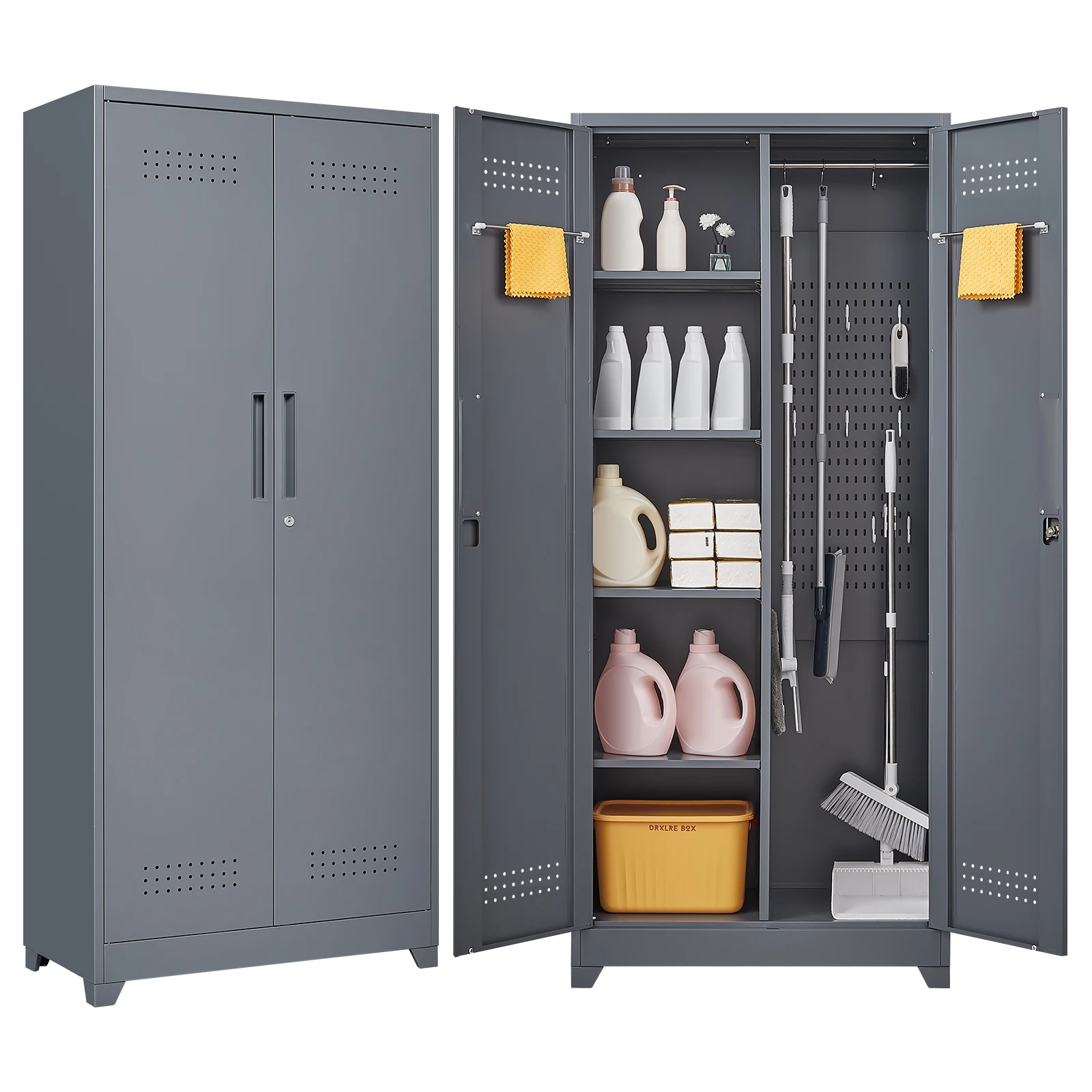 High Quality Heavy-Duty Modern Foldable Adjustable Metal Basement Filing Cabinet Lockable Storage