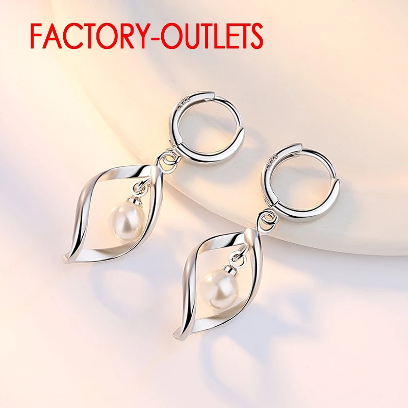 Newest 925 Sterling Silver Earrings For Women Hot Sale Pearl Earrings Fashion Jewelry Accessory Korean Earrings Factory Price
