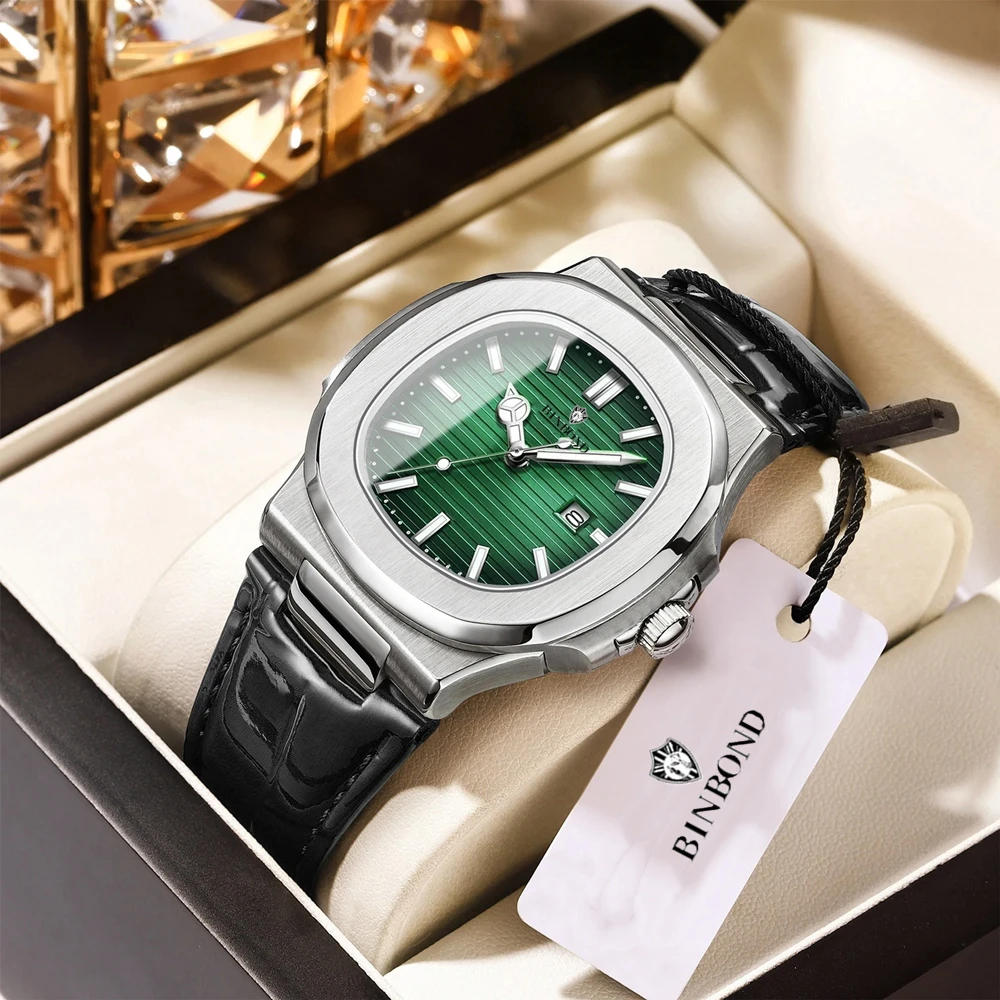 

Новый подарок для мужчин, повседневные кожаные часы, мужские роскошные часы, автоматические часы, мужские модные кварцевые наручные часы Gracias Por 1, настоящий Reloj