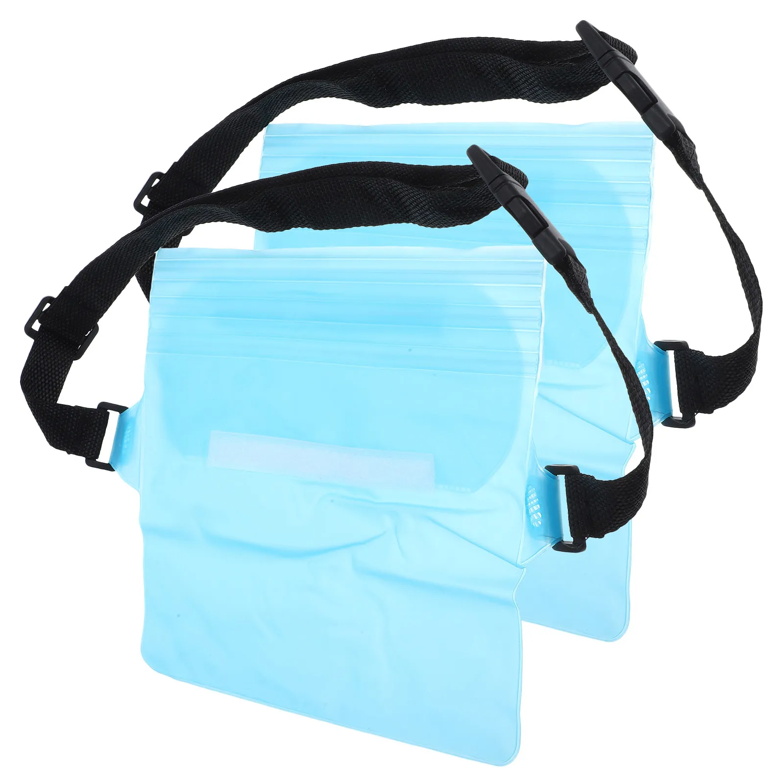 2Pcs Waterproof Waist Pack Clear Material Crossbody Design Adjustable Belt Bag for Swimming Sports Phone Protection