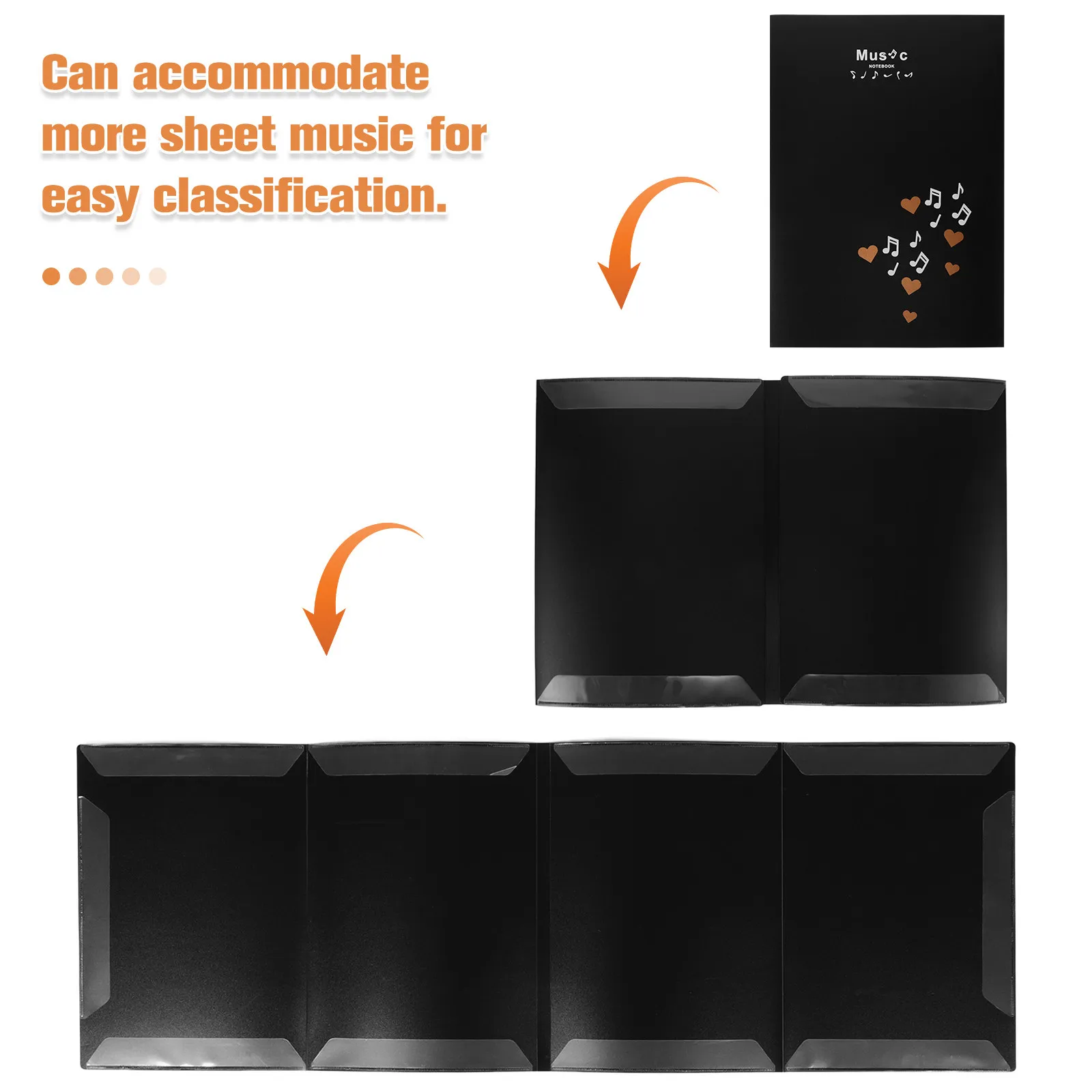 Clear Plastic Music Folder for Piano, Choir & Sheet Music Storage – Multi-Function Document Organizer